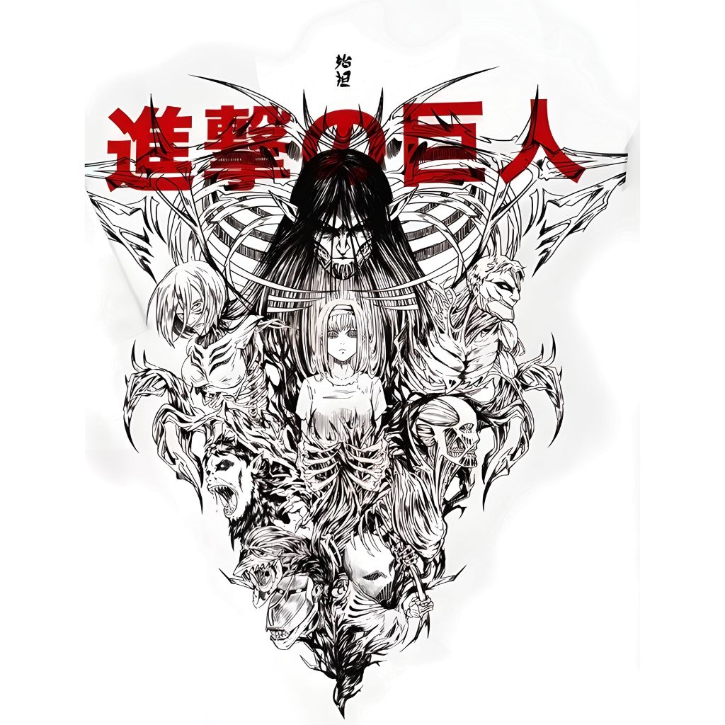 Attack on Titan (8) oversized t shirt print of attack on titan