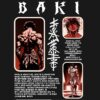 oversized t shirt of anime-baki print