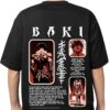 oversized t shirt of anime-baki print
