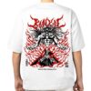 oversized printed t shirt of Anime heaven chain slaying moon