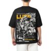 oversizrd t shirt with print of Lufi Anime character