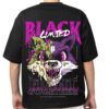 oversized printed t shirt of black limited