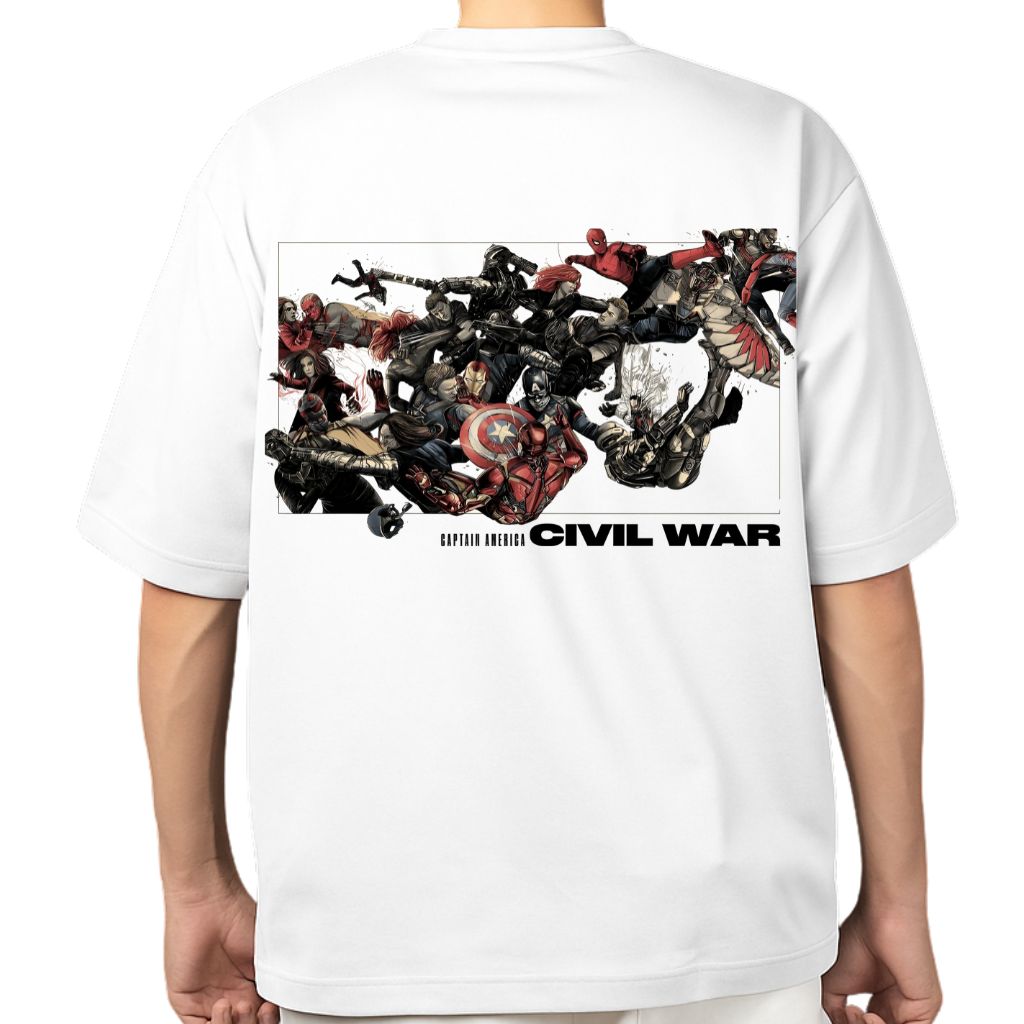 Doctor doom (5) oversized printed t shirt of marvel civil war