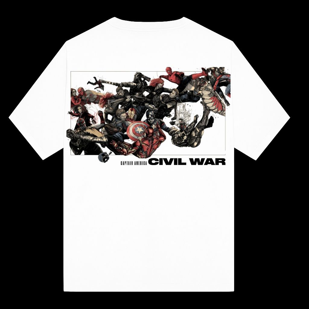 Doctor doom (7) oversized printed t shirt of marvel civil war