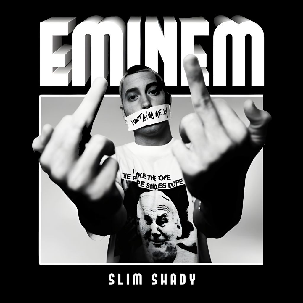 oversized t shirt print of Custom Eminem