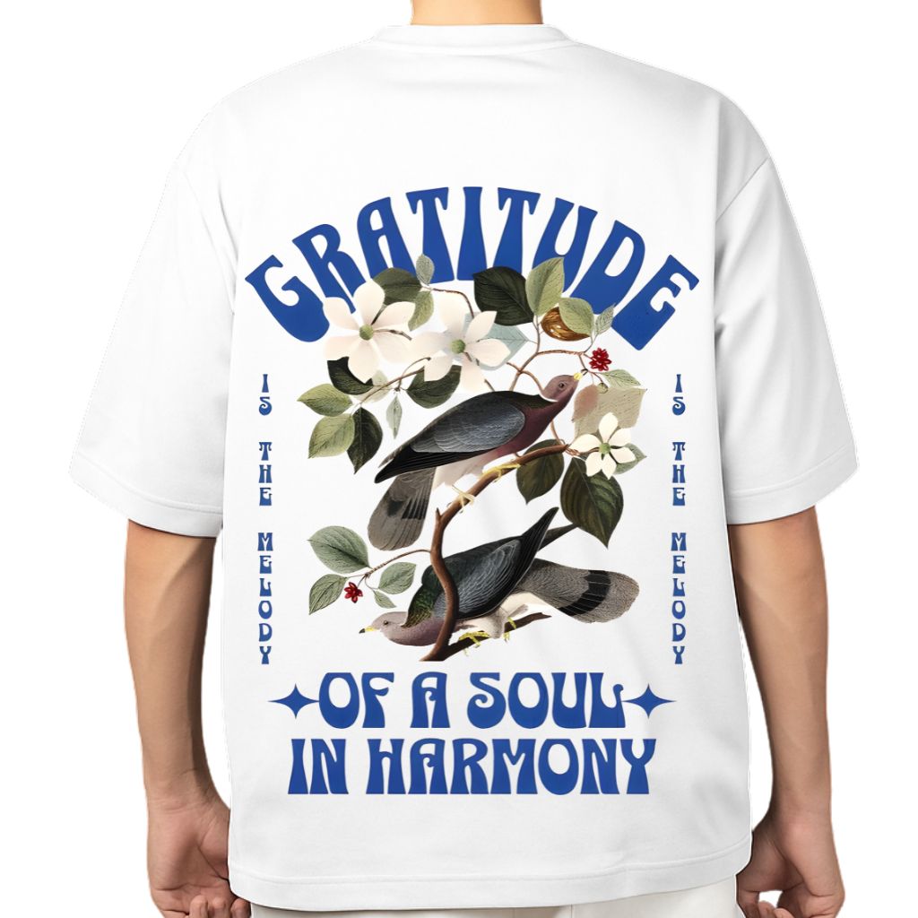Gratitude of a soul in harmony (1) oversized t shirt of Gratitude of a soul in harmony