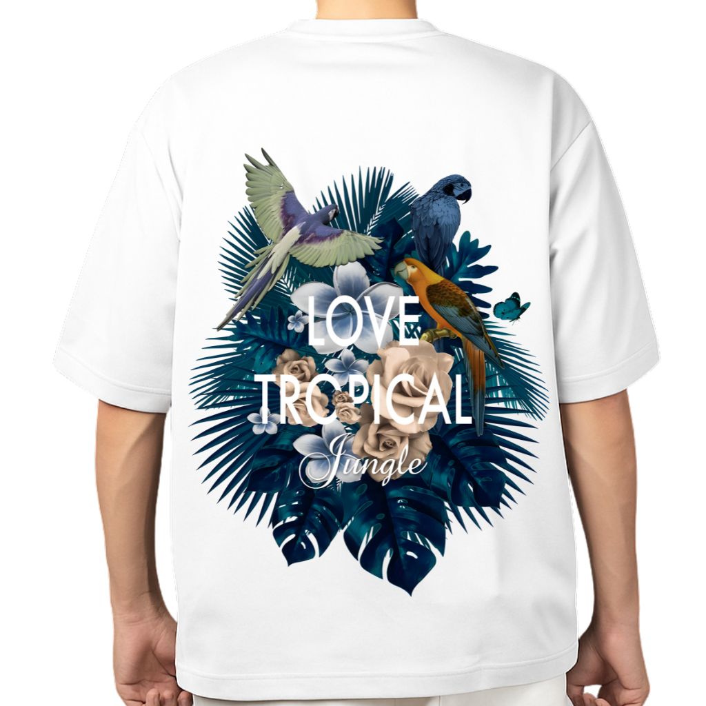 Love Tropical Jungle oversized t shirt