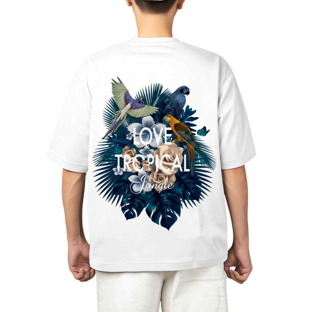 Love Tropical Jungle oversized t shirt