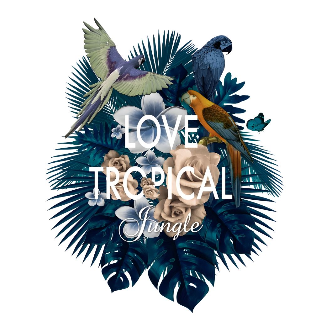 Love Tropical Jungle oversized t shirt