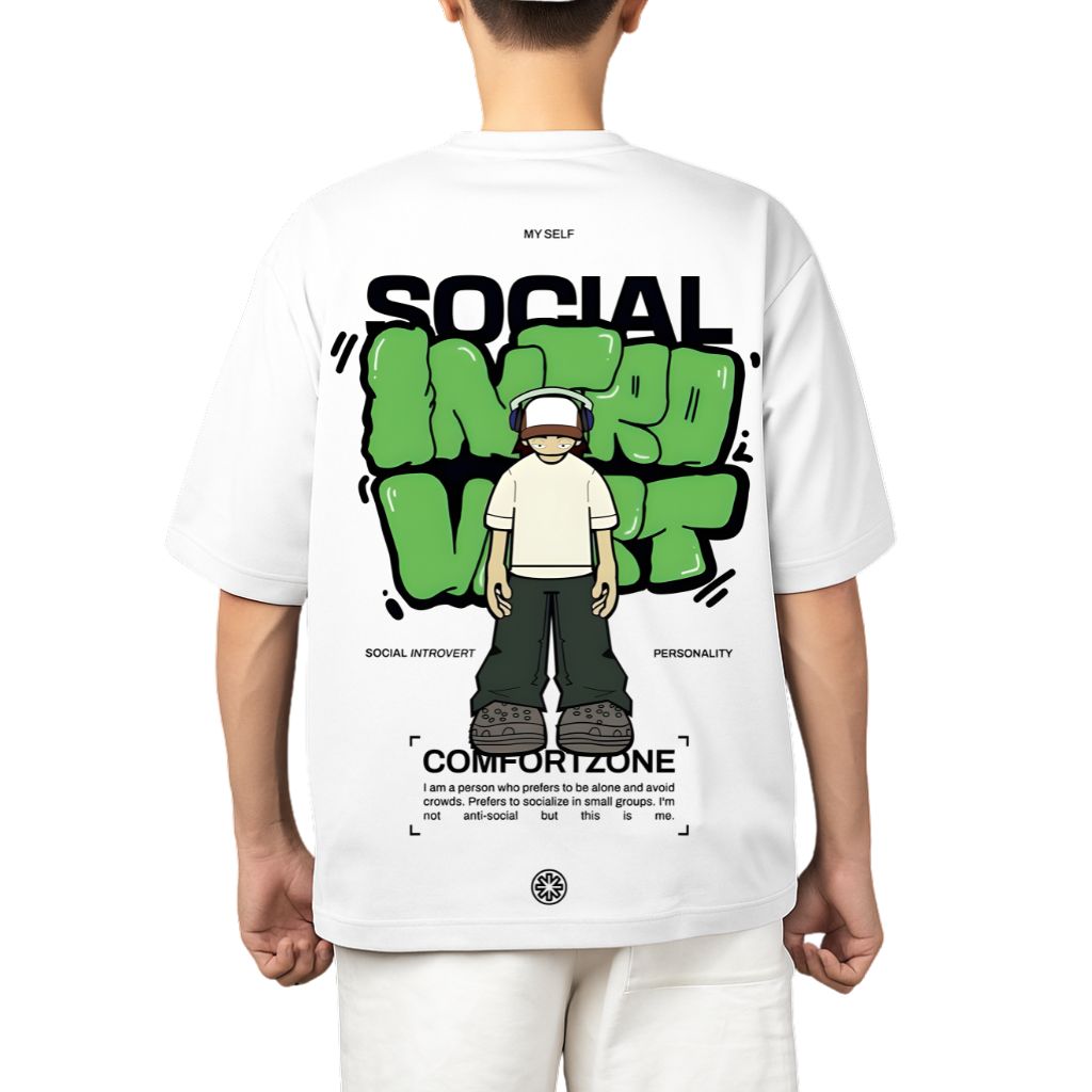 Social introvert oversized t shirt