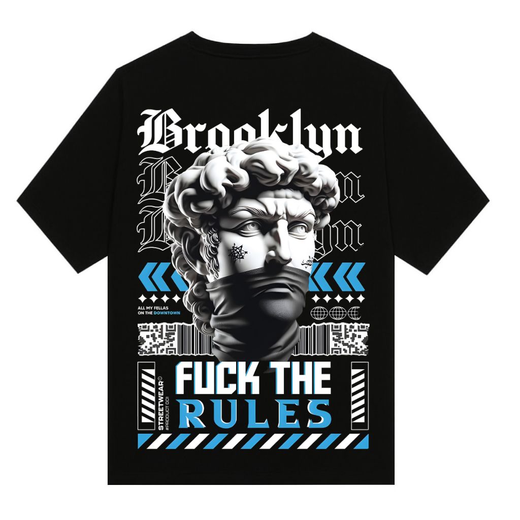 oversized t shirt of print Brooklyn