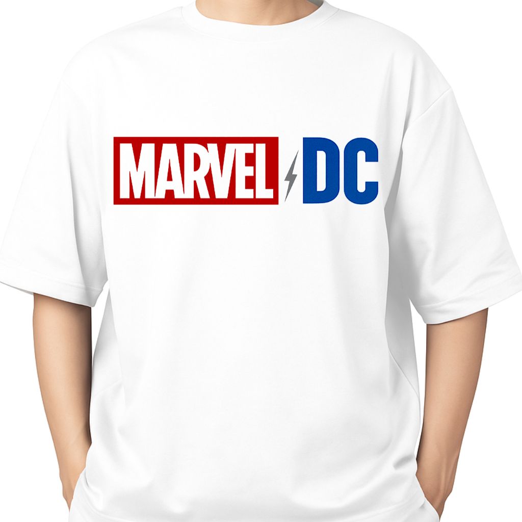 dc and marvel oversized t shirt