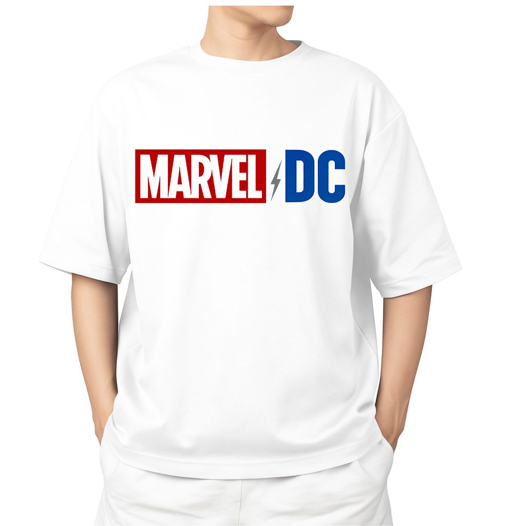 dc and marvel oversized t shirt