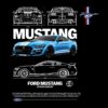 mustang design oversized t shirt