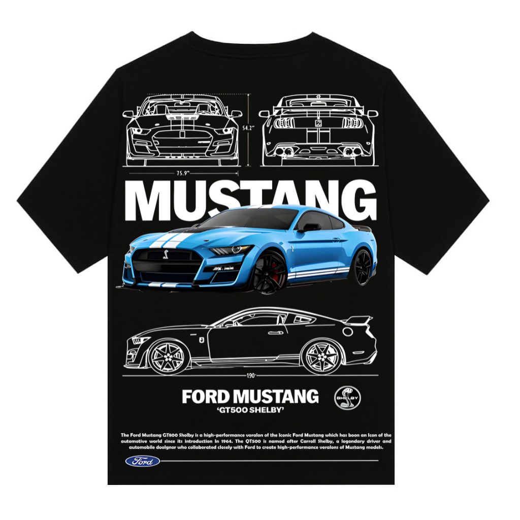 mustang (3) mustang design oversized t shirt