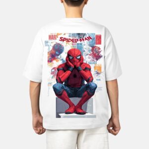 oversized printed t shirt of marvel spiderman