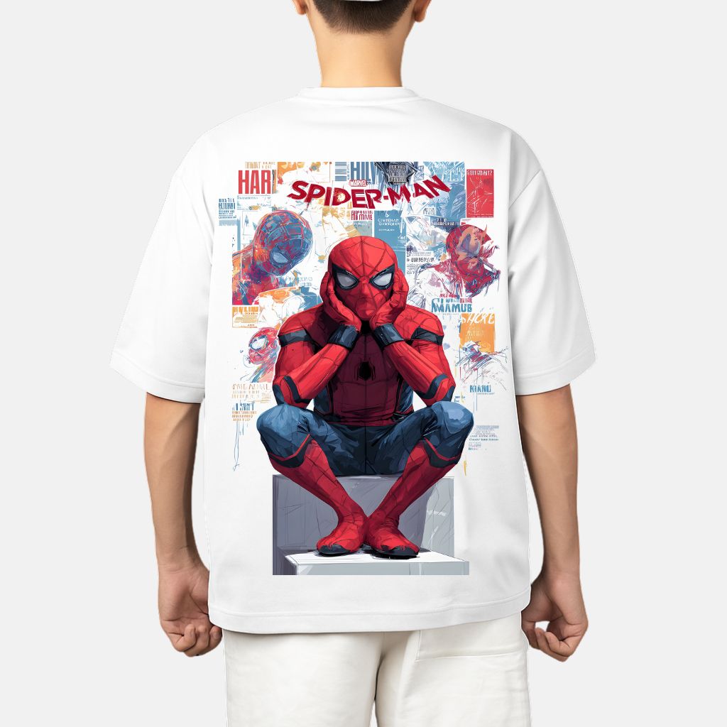 oversized printed t shirt of marvel spiderman