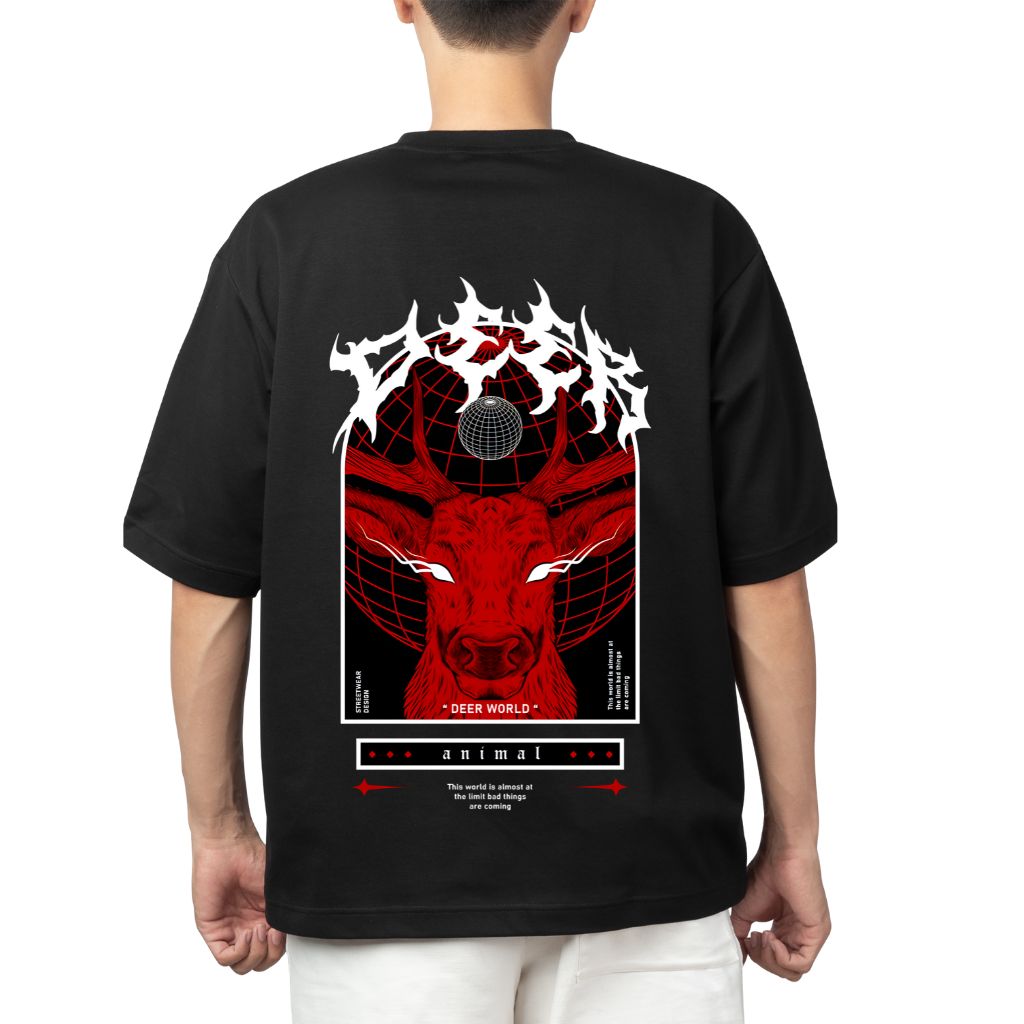 Oversized Custom T-Shirt - Custom - Deer World
