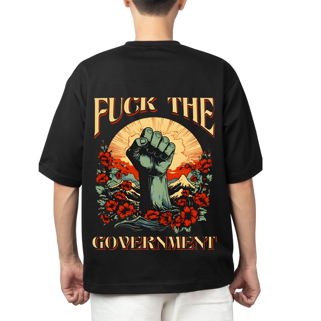 Oversized Custom T-Shirt - Custom - Fuck The Government