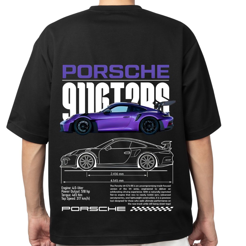 porsche 911 oversized t shirt
