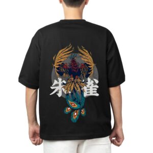 Oversized Custom T-Shirt - Custom - Vermilion Bird