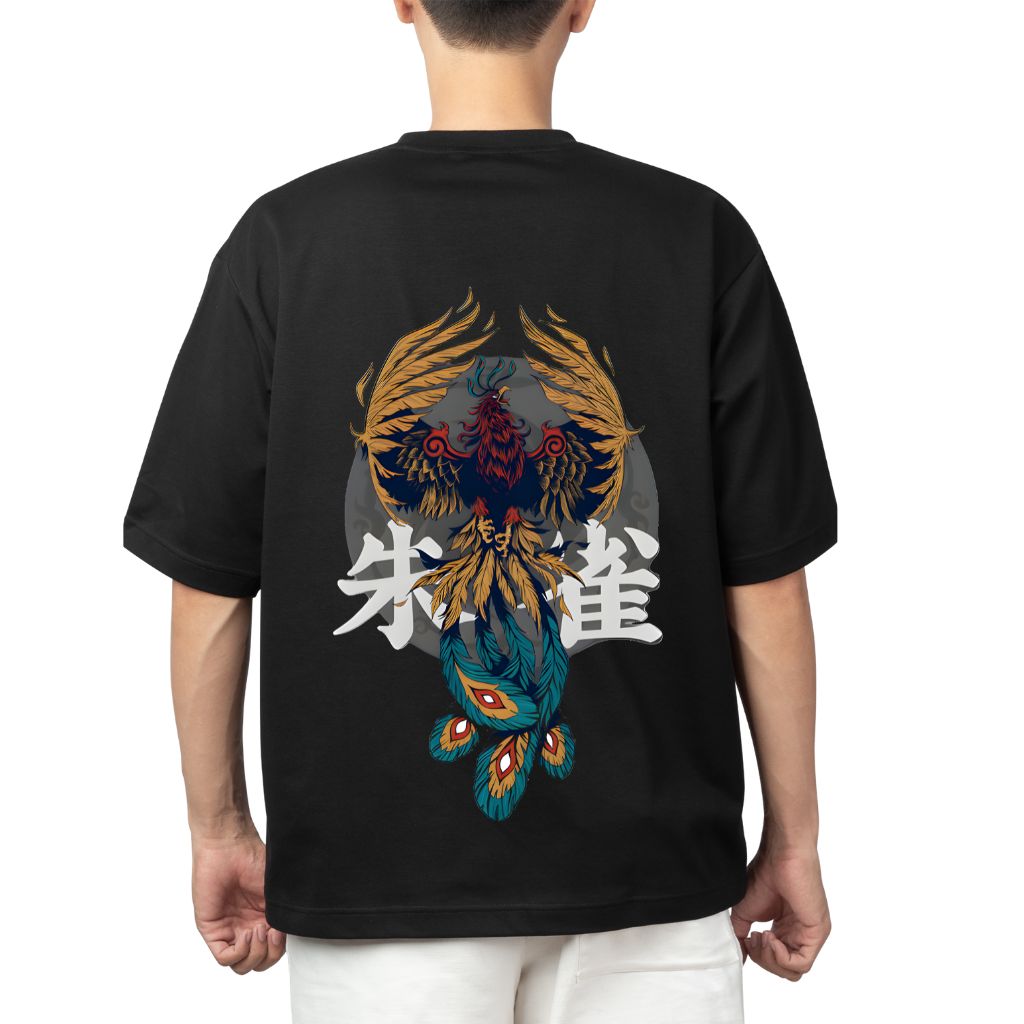 Oversized Custom T-Shirt - Custom - Vermilion Bird