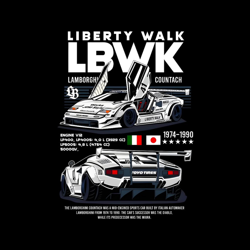 Liberty walk Automobile – Car – Liberty walk oversized t shirt